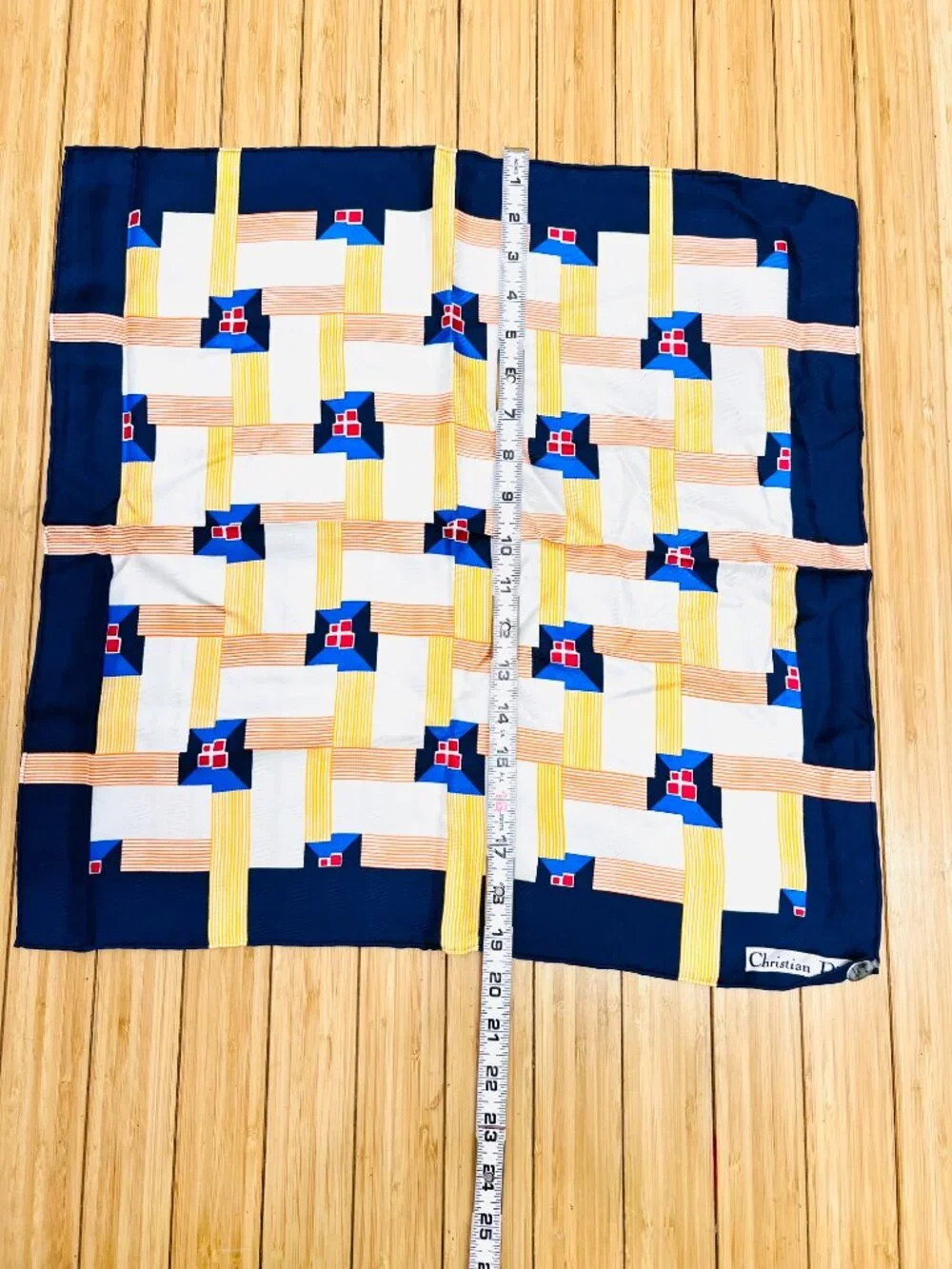New-Christian Dior silk Satin Neck-Kerchief 20